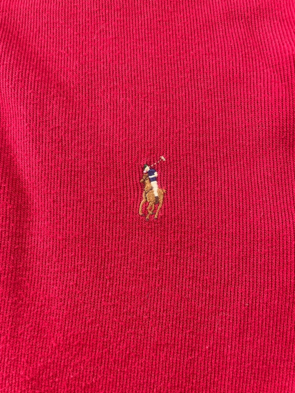Ralph Lauren Bright Red Estate Rib Sweater - Picture 2 of 8